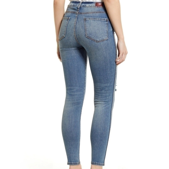 Whetherly Cooper Distressed High Waist Skinny Jeans in Medium Brienz - Picture 2 of 14